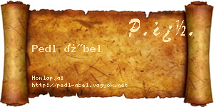 Pedl Ábel névjegykártya