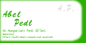 abel pedl business card